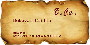 Bukovai Csilla névjegykártya